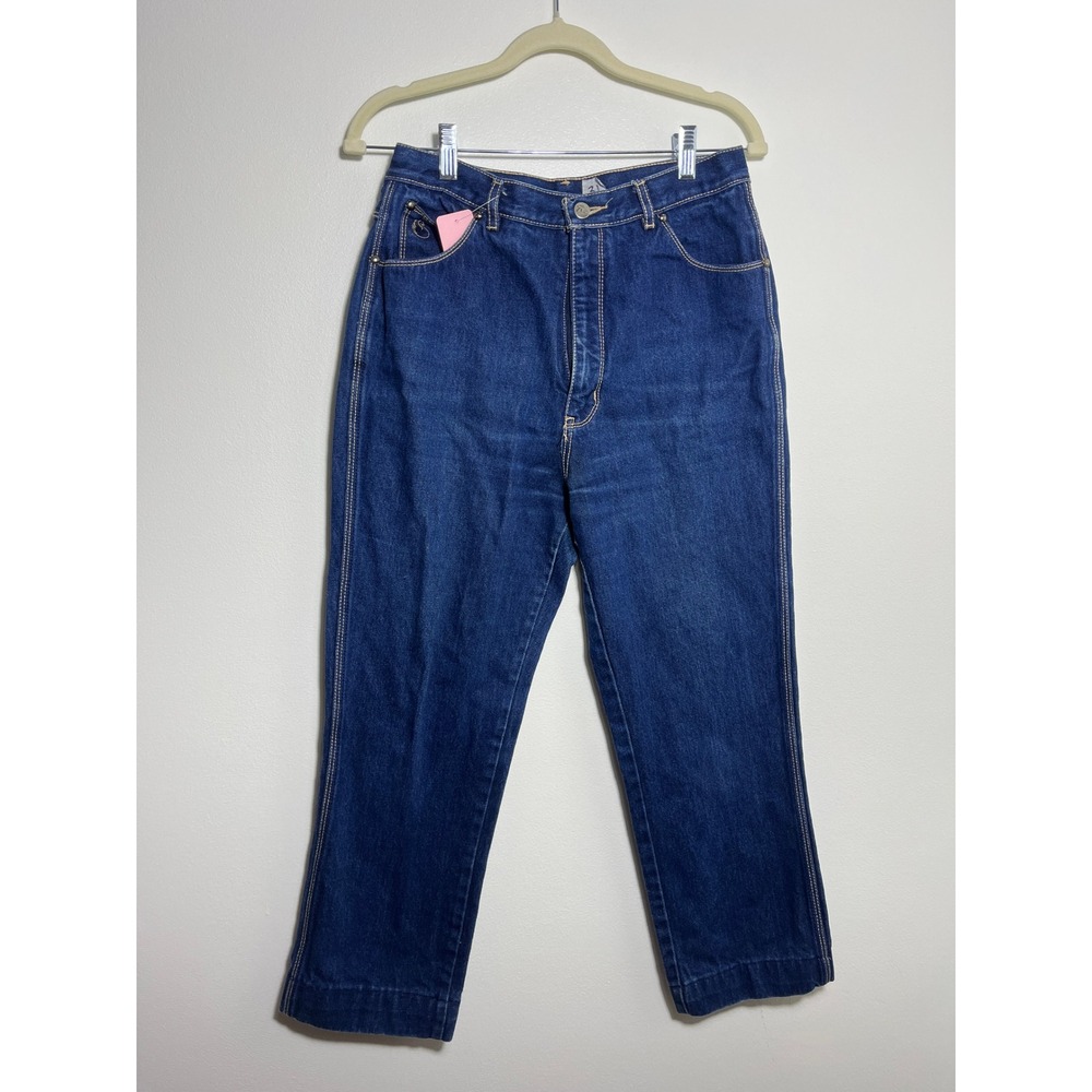 Gloria Vanderbilt Vintage High Rise Straight Leg Jeans Dark Wash Indigo Blue